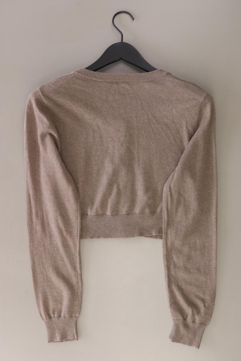 Street One Strickjacke Gr. 40 Langarm mit Nieten braun aus Baumwolle