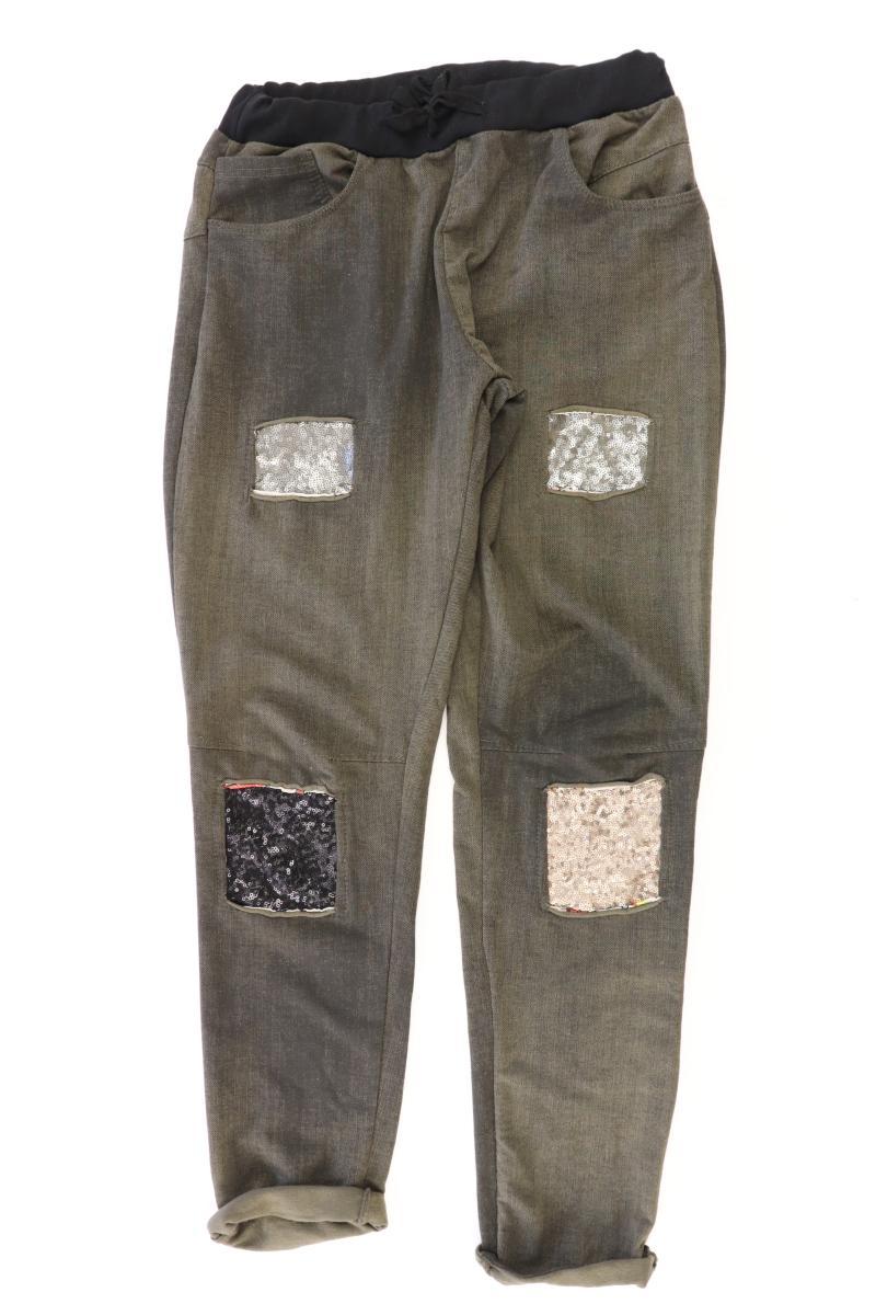 Hose Gr. L mit Pailletten olivgrün