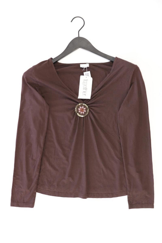 TOGETHER Longsleeve-Shirt Gr. 38 neu mit Etikett Langarm braun aus Viskose