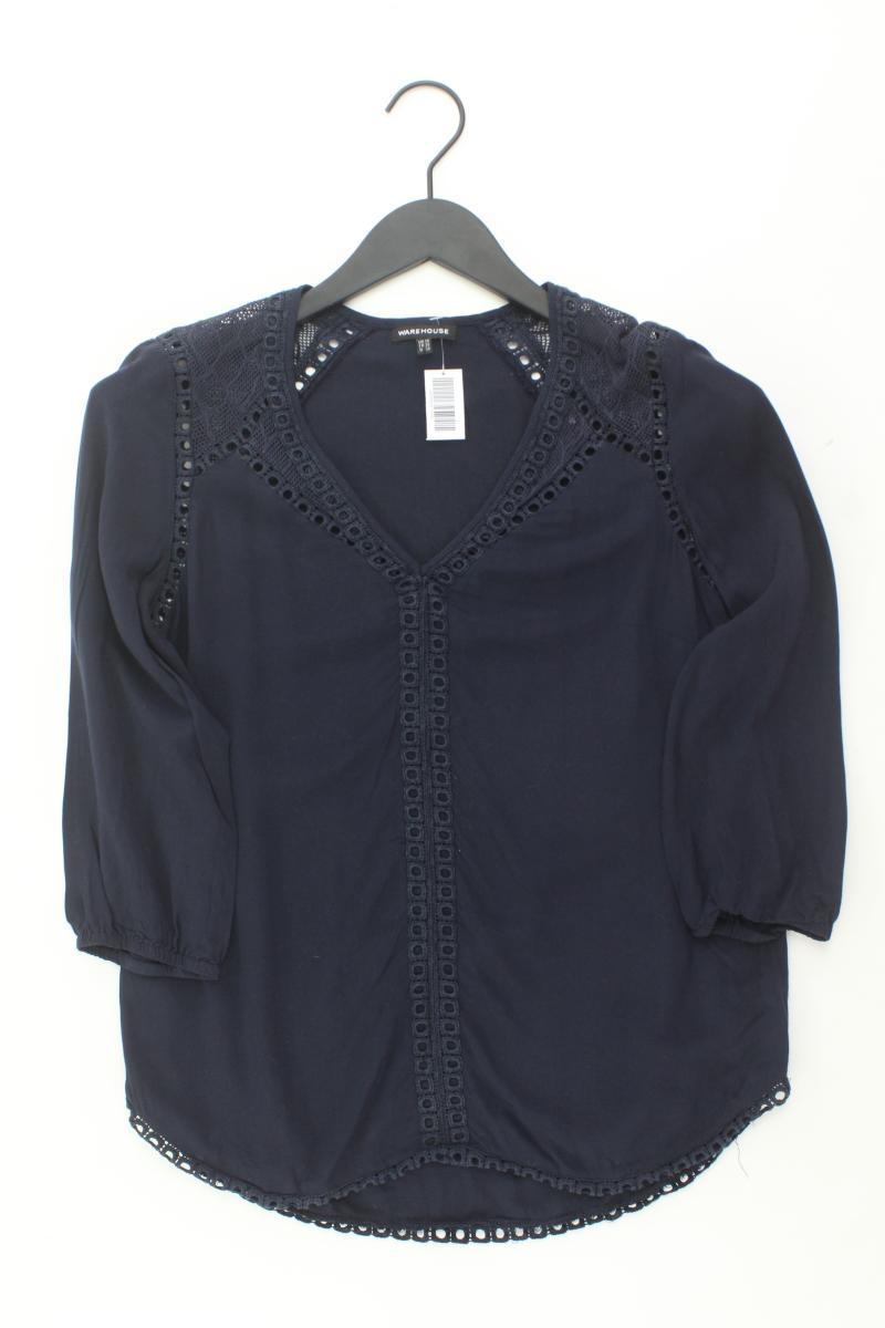Warehouse Regular Bluse Gr. 36 3/4 Ärmel blau aus Viskose