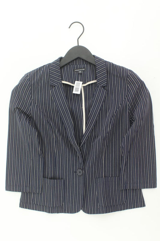 Warehouse Regular Blazer Gr. 36 gestreift blau aus Baumwolle