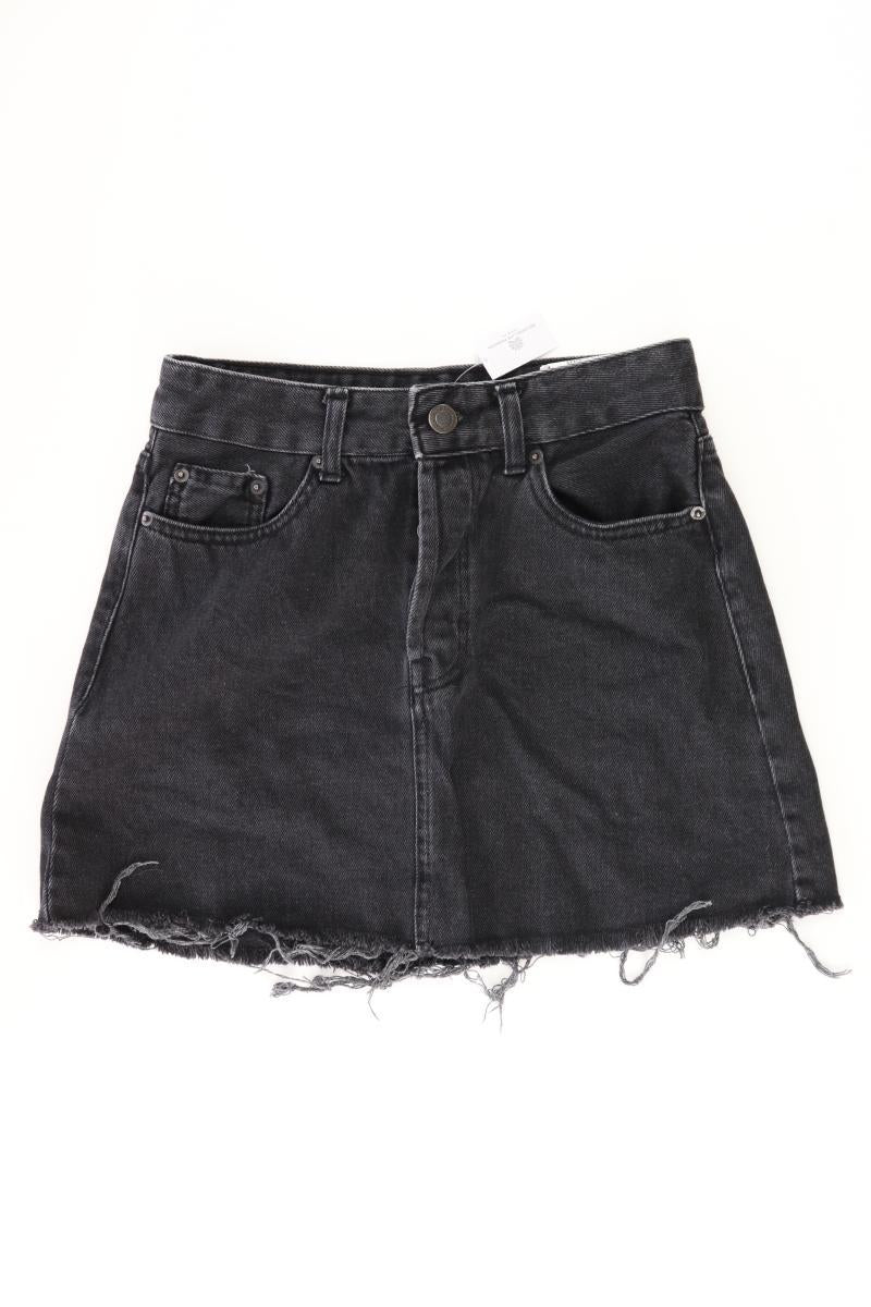 Bershka Jeansrock Gr. 34 schwarz aus Baumwolle