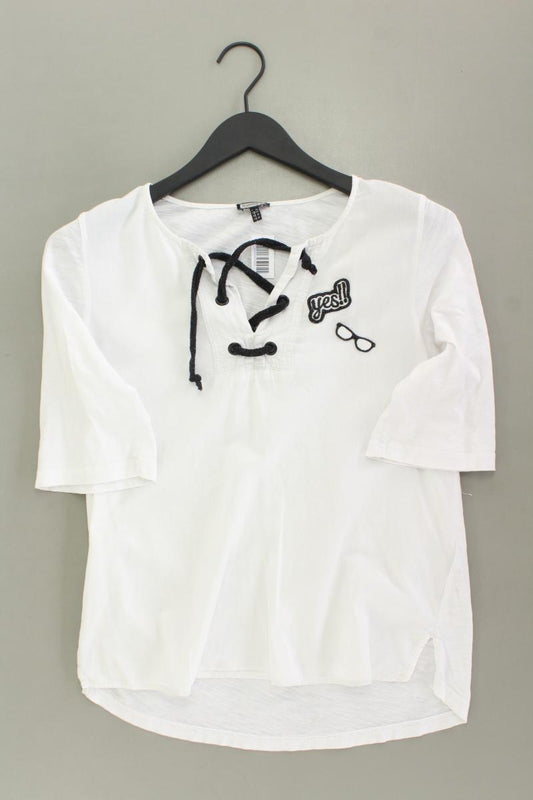 Kenny S. Regular Bluse Gr. 36 3/4 Ärmel weiß aus Baumwolle