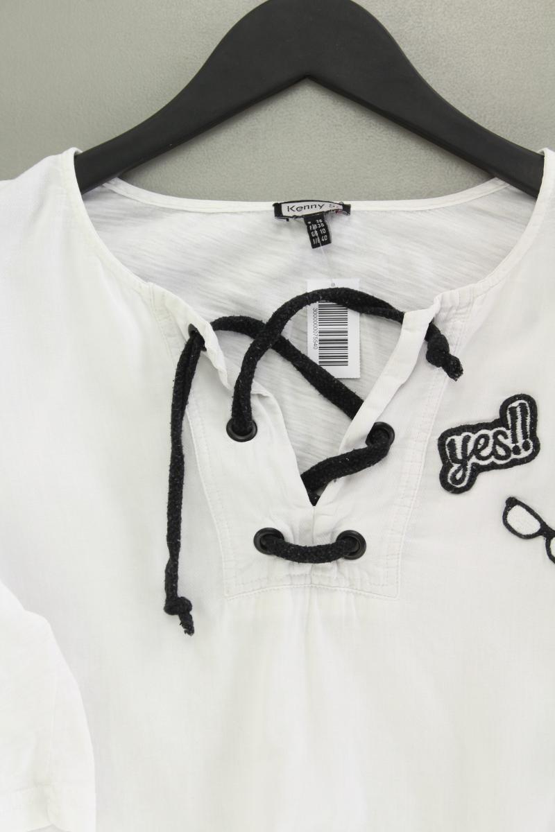 Kenny S. Regular Bluse Gr. 36 3/4 Ärmel weiß aus Baumwolle