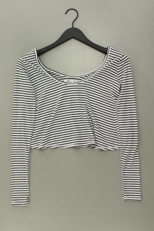 Hollister Cropped Shirt Gr. XS gestreift Langarm weiß