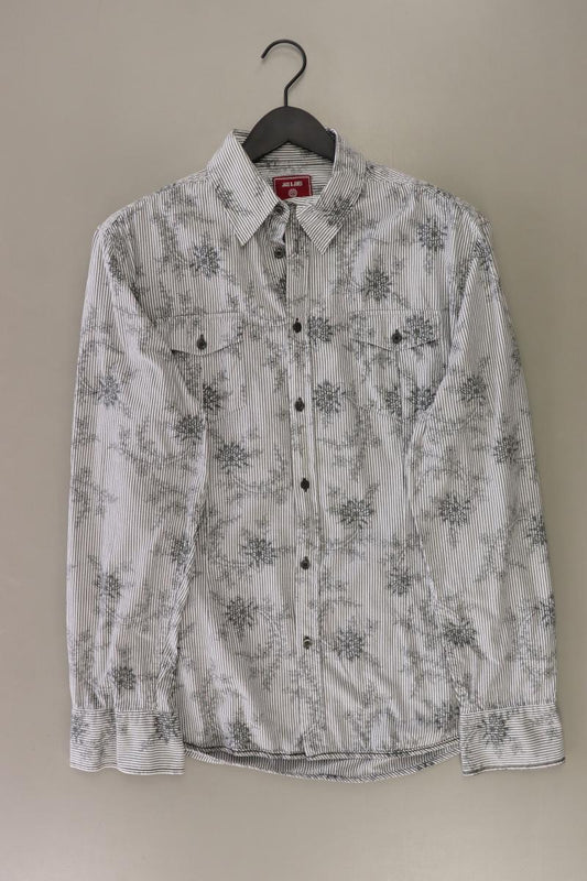 Jack & Jones Langarmhemd für Herren Gr. XL gestreift grau aus Baumwolle