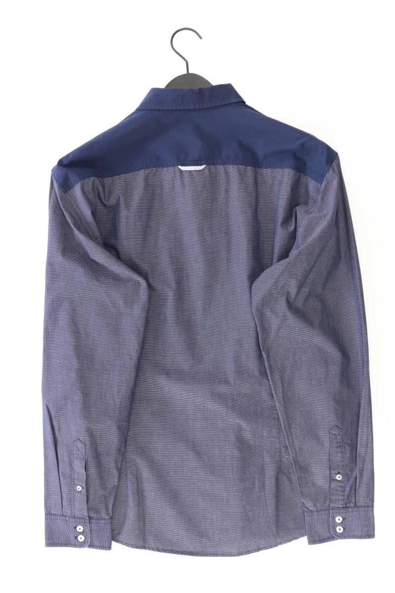 Esprit Langarmhemd für Herren Gr. XL blau aus Baumwolle