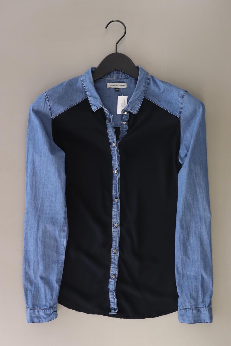 Bershka Jeansbluse Gr. S Langarm schwarz