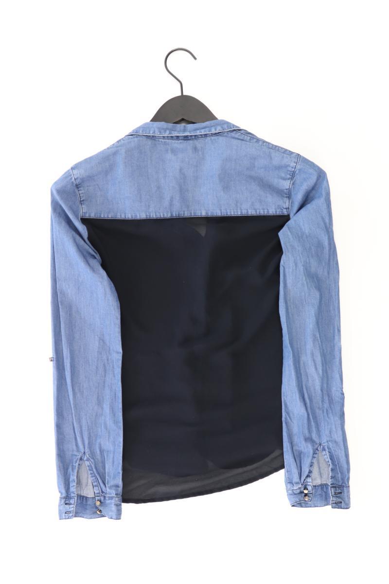 Bershka Jeansbluse Gr. S Langarm schwarz
