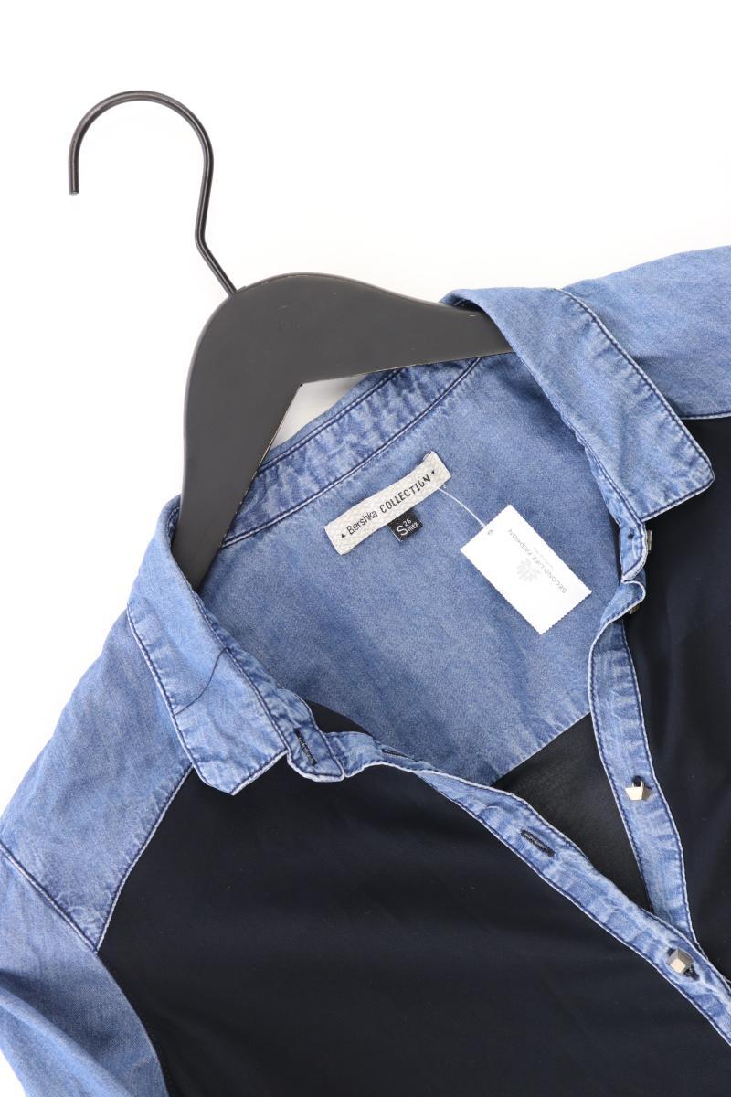 Bershka Jeansbluse Gr. S Langarm schwarz