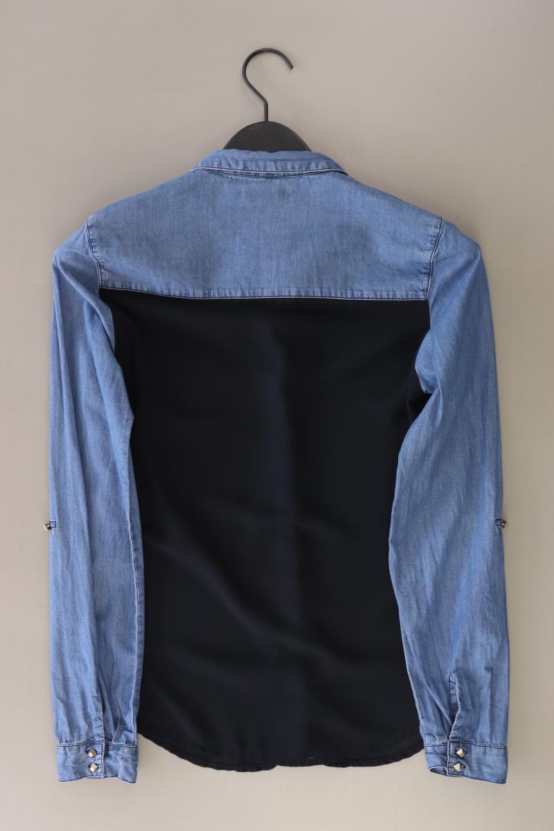 Bershka Jeansbluse Gr. S Langarm schwarz