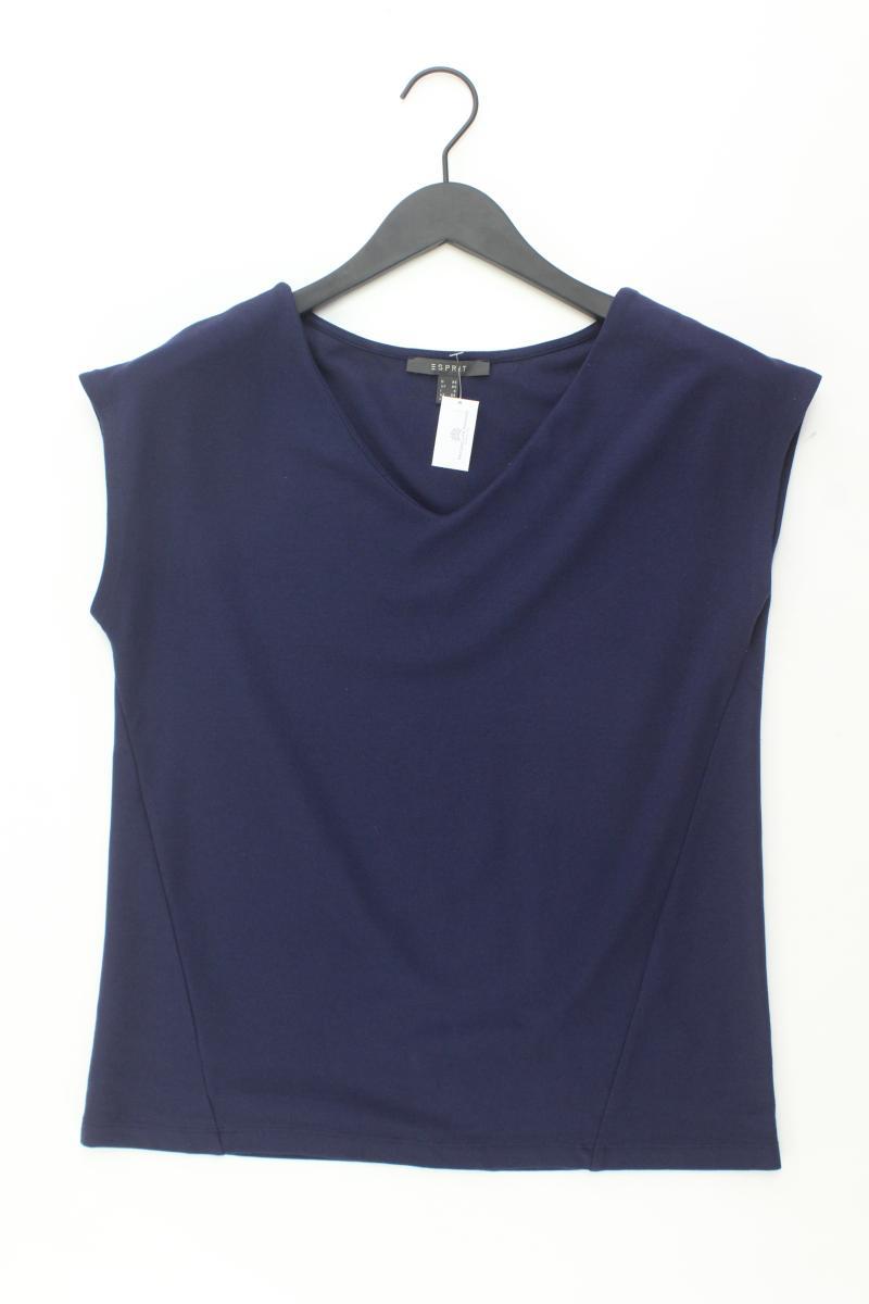 Esprit T-Shirt Gr. XS Kurzarm blau aus Viskose