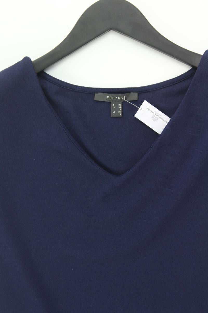 Esprit T-Shirt Gr. XS Kurzarm blau aus Viskose