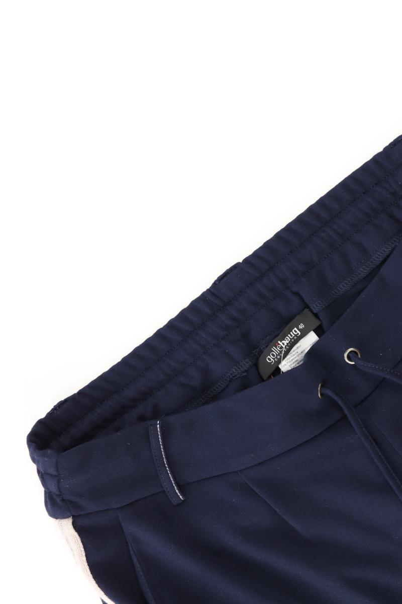 Gollehaug Stoffhose Gr. 40 blau aus Baumwolle