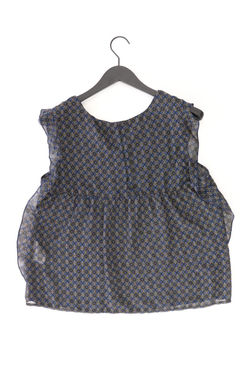 Tom Tailor Rüschenbluse Gr. L Ärmellos blau aus Polyester