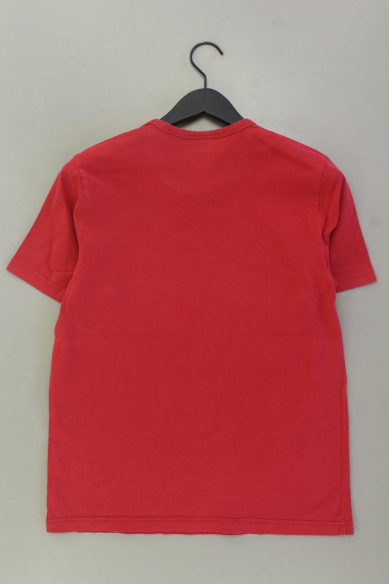 s.Oliver Printshirt für Herren Gr. S Kurzarm rot aus Baumwolle