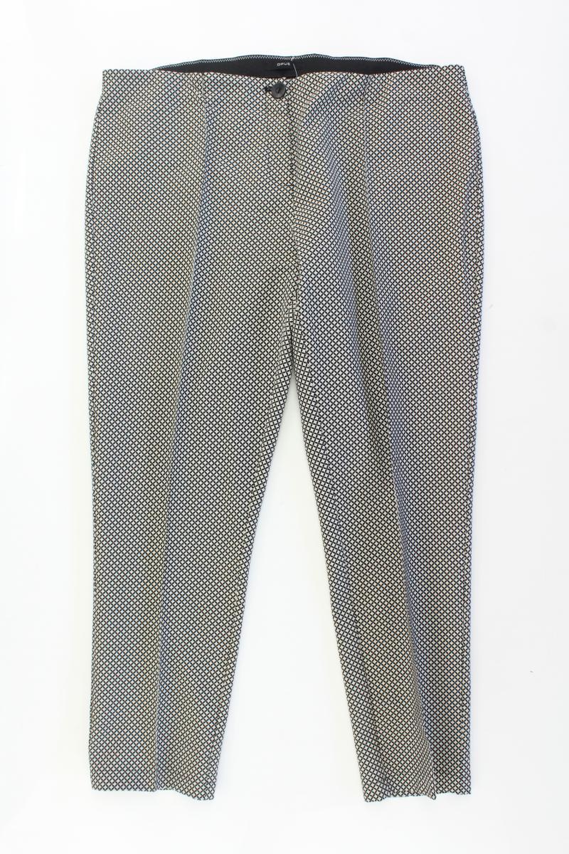 Opus Stoffhose Gr. 44 geometrisches Muster Modell Eriko grau aus Polyester