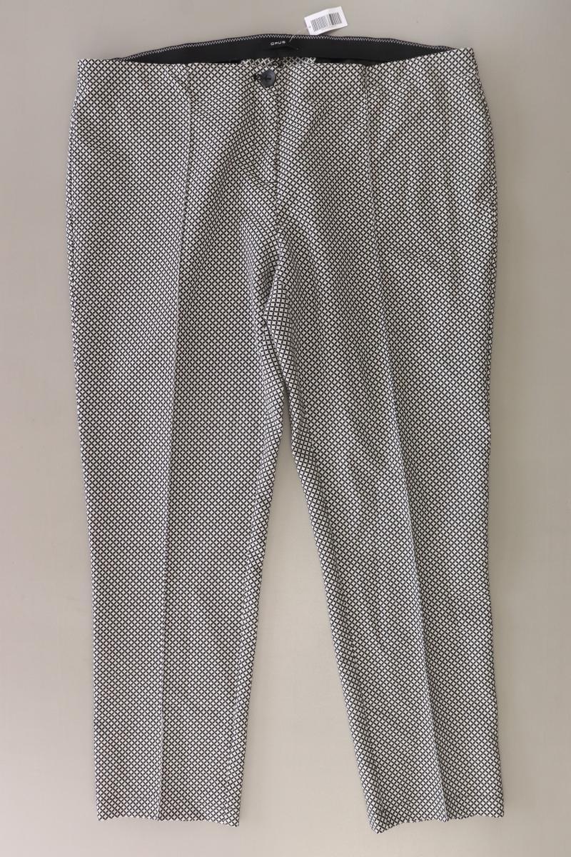 Opus Stoffhose Modell Eriko Gr. 44 geometrisches Muster grau aus Polyester