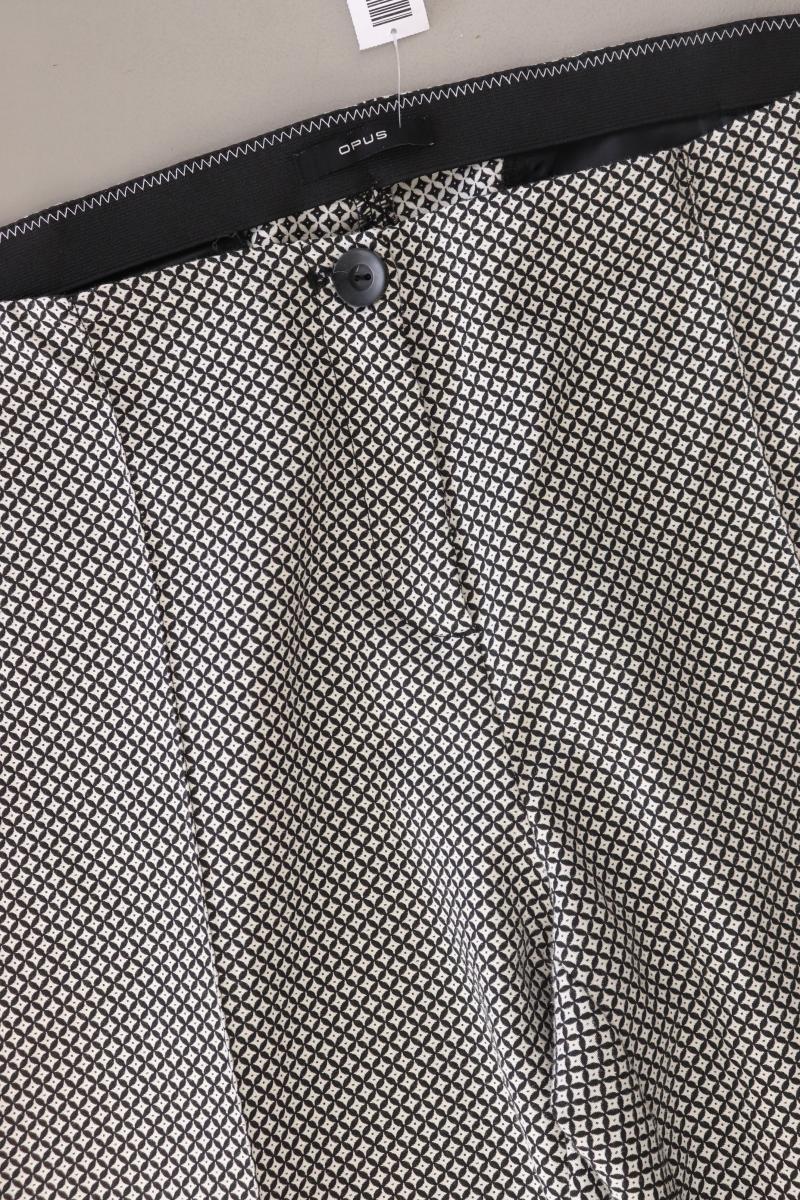 Opus Stoffhose Modell Eriko Gr. 44 geometrisches Muster grau aus Polyester
