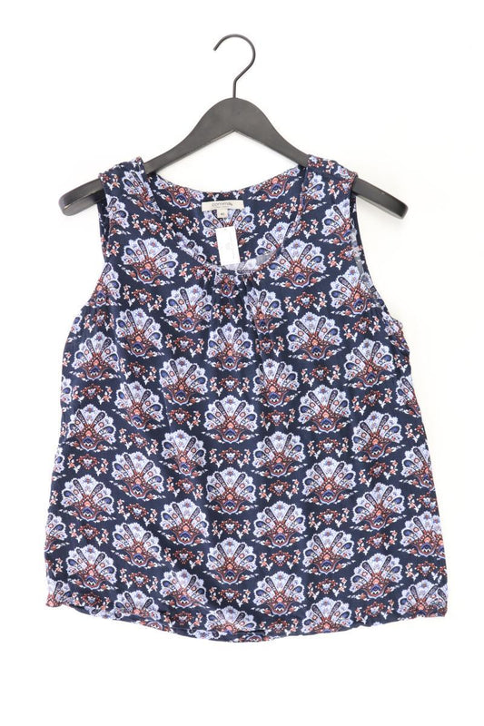 comma, Ärmellose Bluse Gr. 42 blau aus Viskose