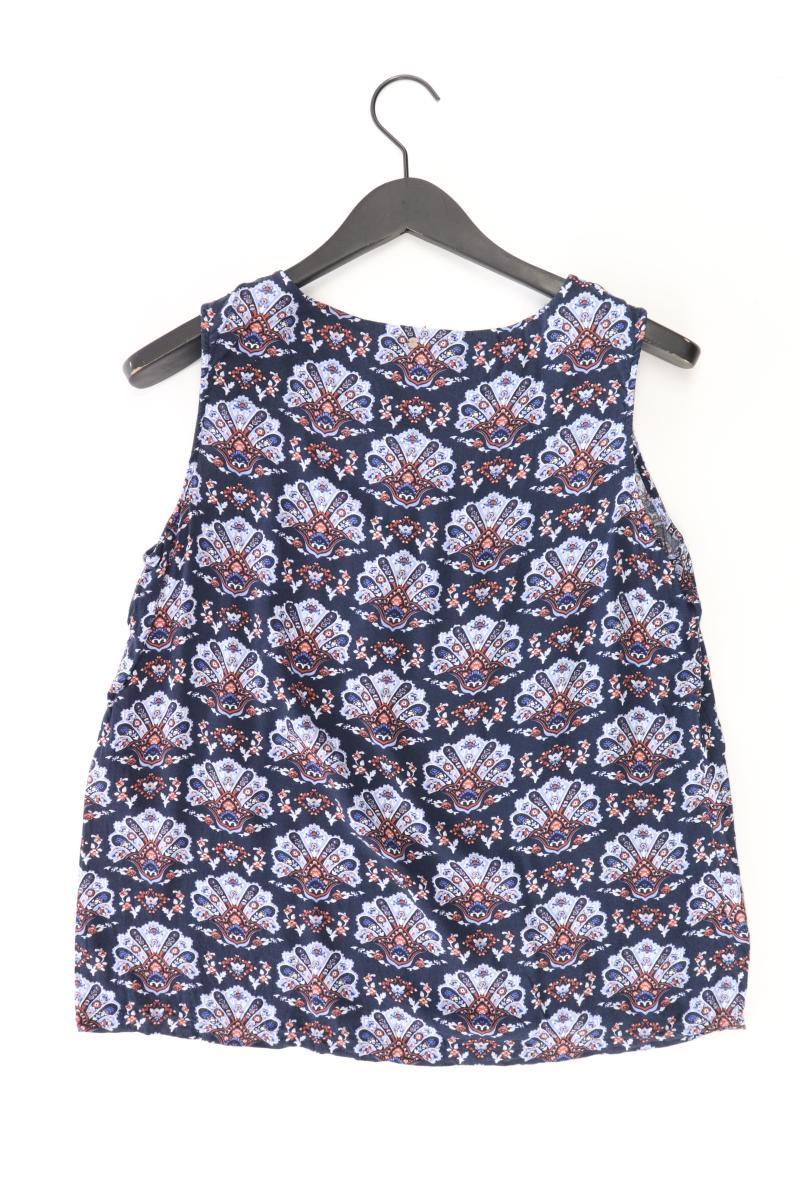 comma, Ärmellose Bluse Gr. 42 blau aus Viskose