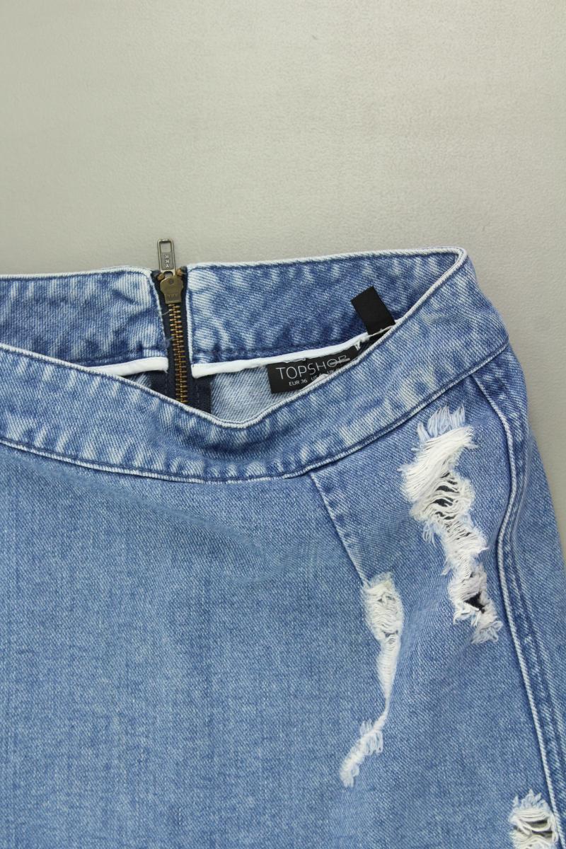Topshop Jeansrock Gr. 36 blau aus Baumwolle
