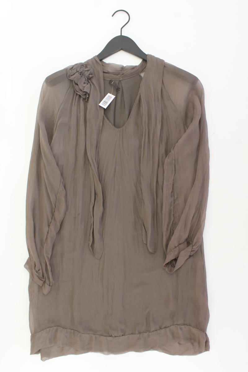 King Kong Langarmkleid Gr. M braun aus Seide