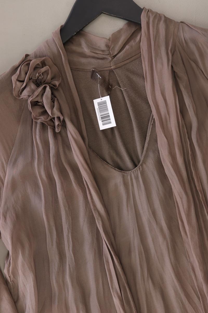 King Kong Seidenkleid Gr. M Langarm braun