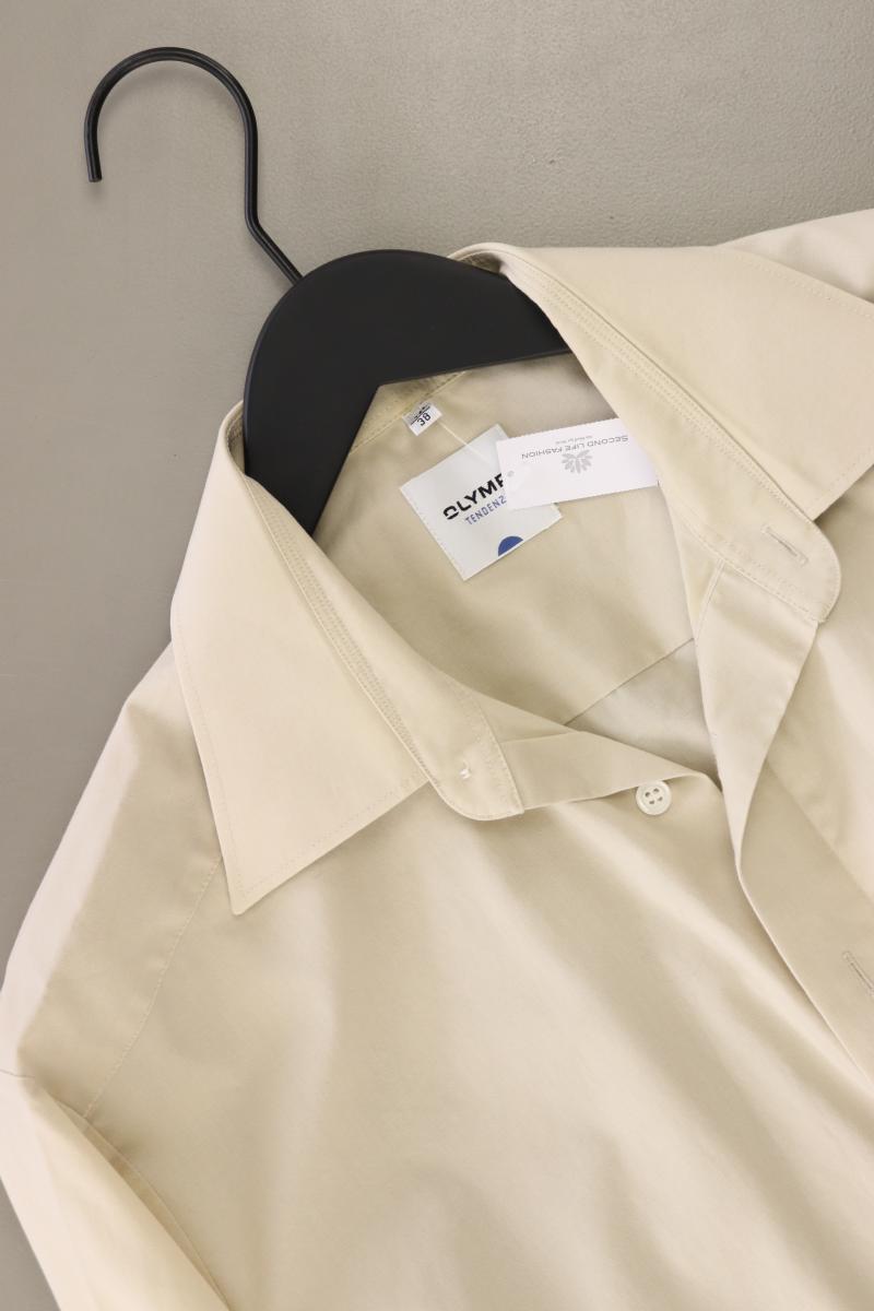 Olymp Langarmhemd für Herren Gr. Hemdgröße 38 creme aus Baumwolle