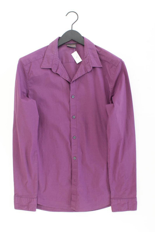 Esprit Langarmhemd für Herren Gr. M lila aus Baumwolle