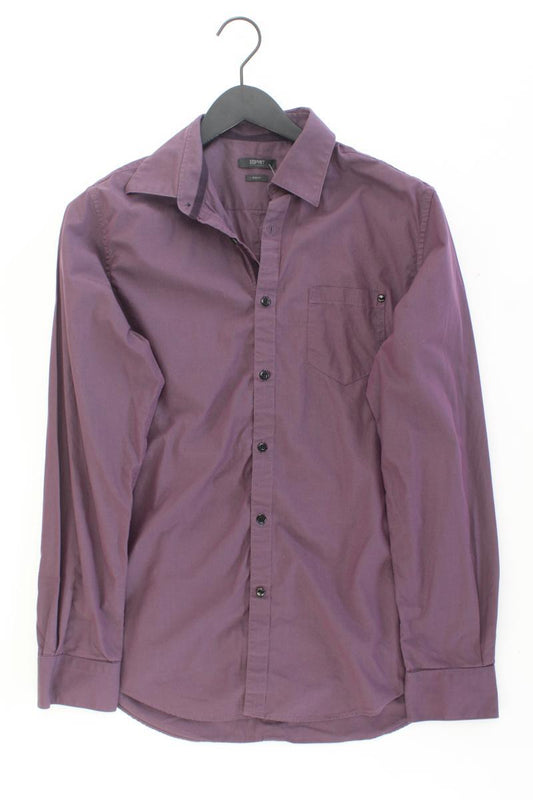 Esprit Collection Langarmhemd für Herren Gr. Hemdgröße 39/40 lila aus Baumwolle