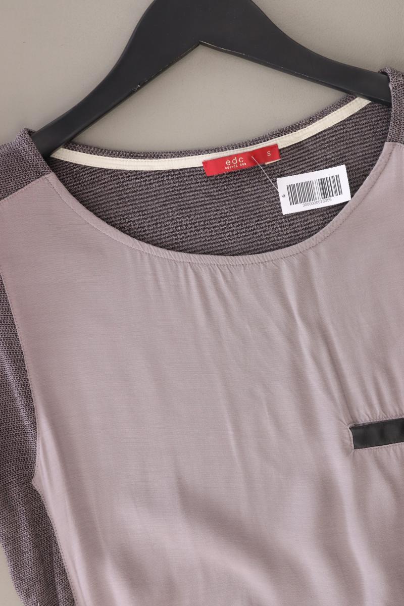 edc by Esprit Kurzarmbluse Gr. S braun aus Viskose