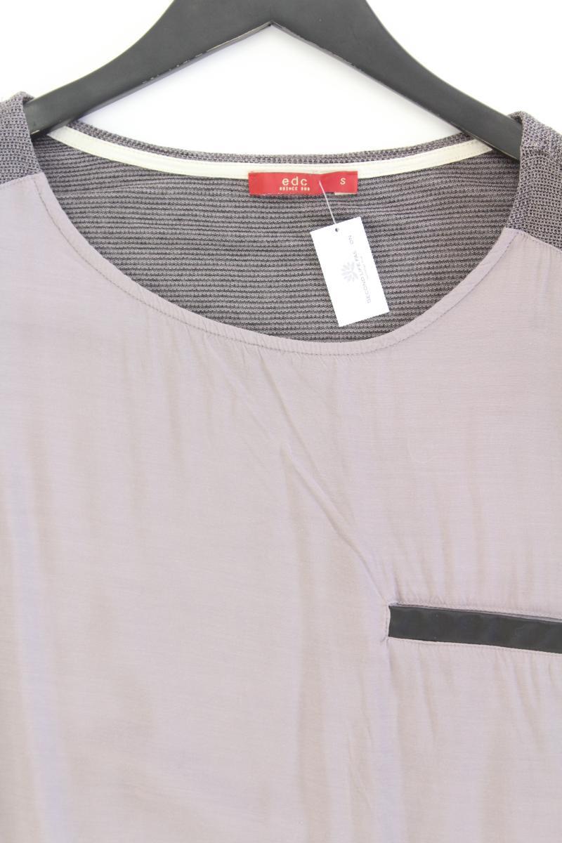 edc by Esprit Kurzarmbluse Gr. S lila aus Viskose