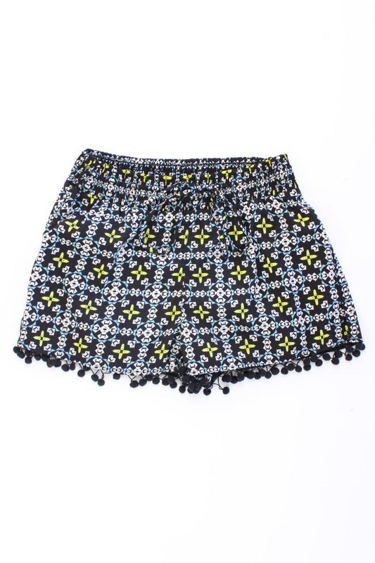 Warehouse Shorts Gr. 34 geometrisches Muster schwarz aus Polyester