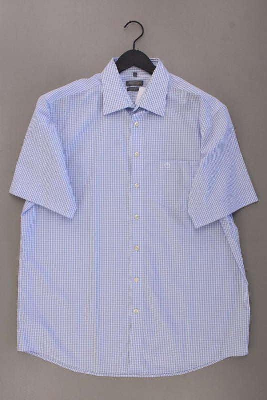 Schiesser Kurzarmhemd für Herren Gr. 44 blau aus Baumwolle