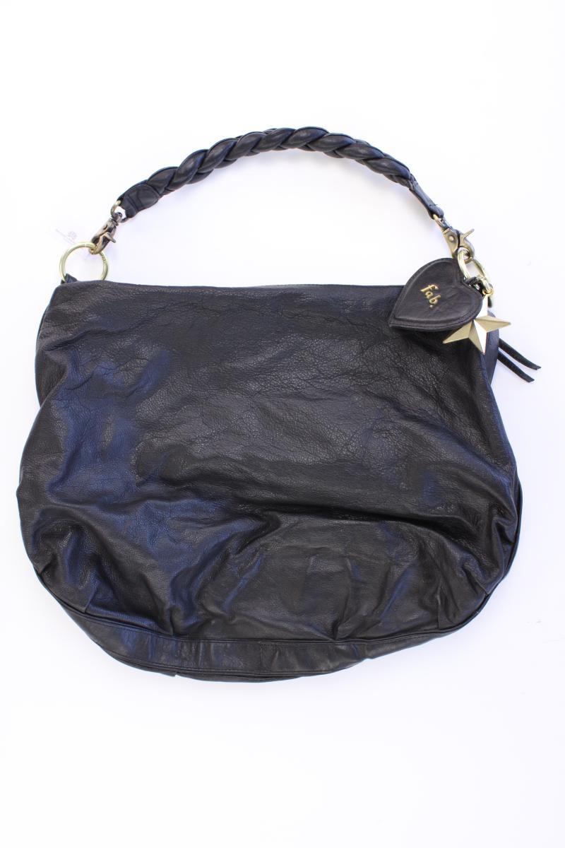 Fab. Schultertasche schwarz aus Leder