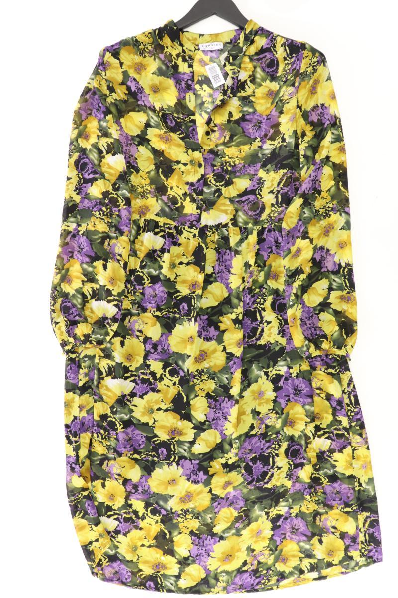 Loavies Langarmkleid Gr. XS mit Blumenmuster mehrfarbig aus Polyester