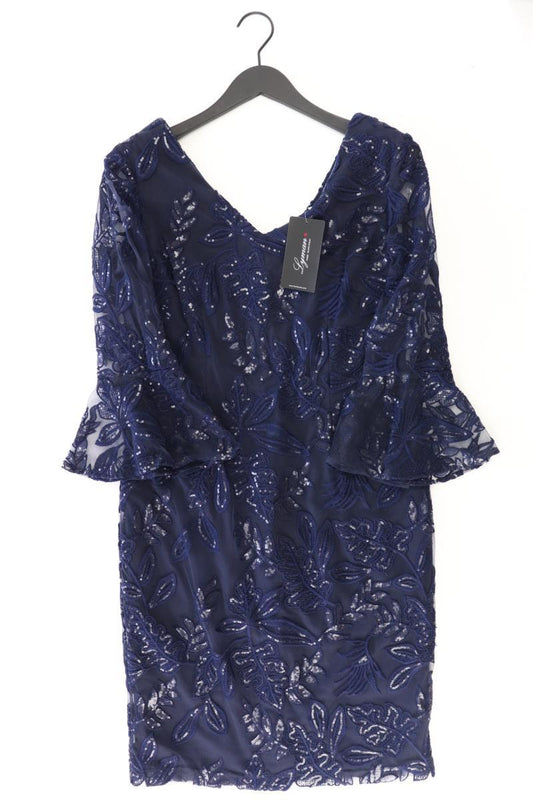 Frank Lyman Abendkleid Gr. 38 neu mit Etikett 3/4 Ärmel mit Pailletten blau
