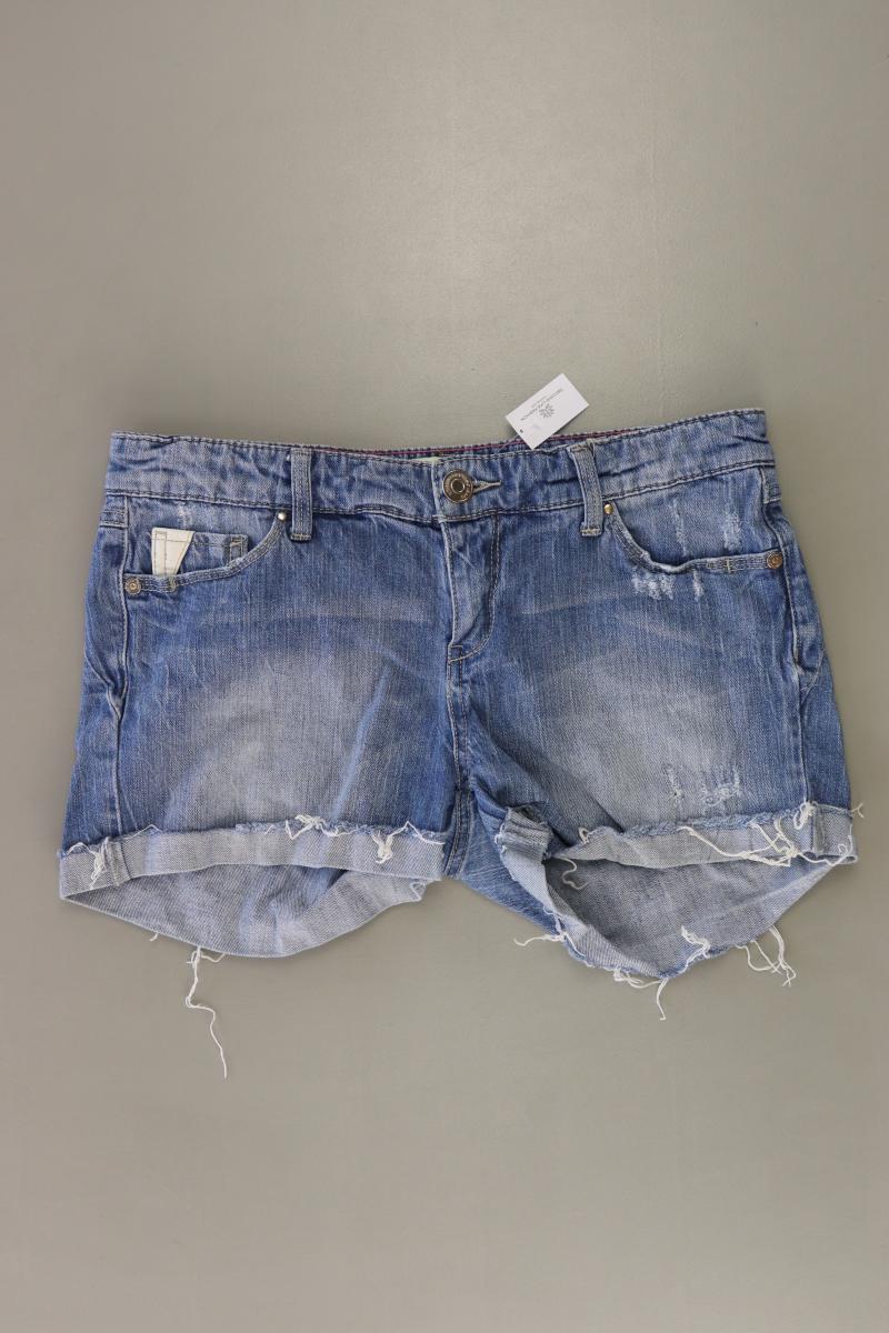 Stradivarius Jeansshorts Gr. 38 blau aus Baumwolle