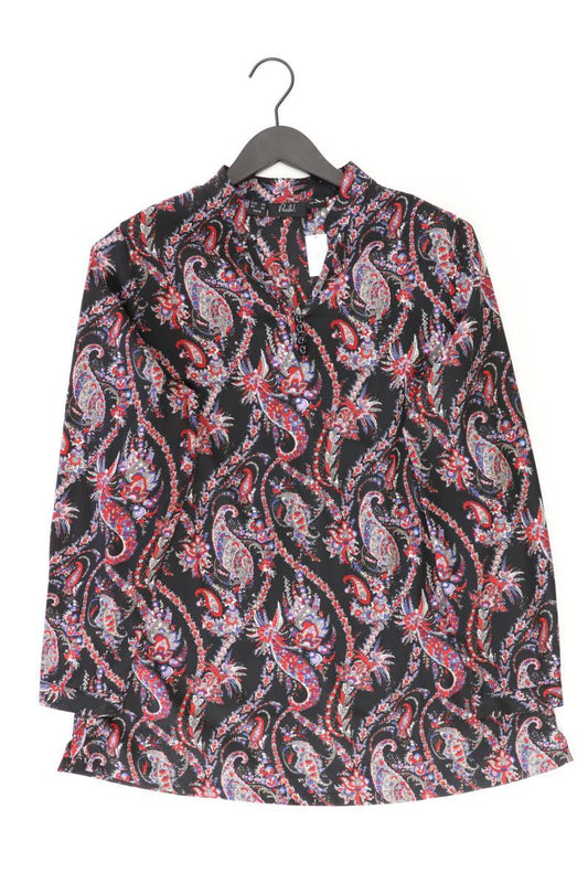 Paola Langarmbluse Gr. 44 mit Paisleymuster schwarz aus Polyester