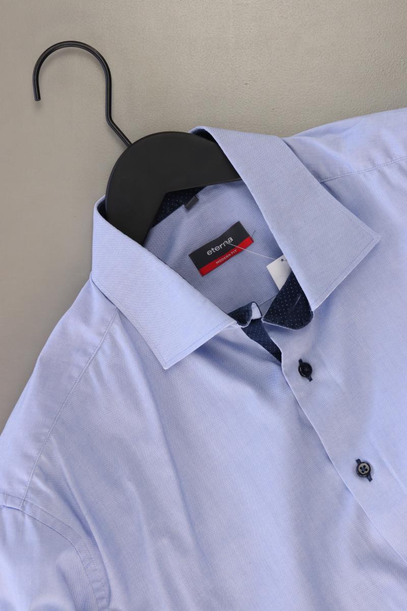 Eterna Langarmhemd für Herren Gr. Hemdgröße 41 blau aus Baumwolle