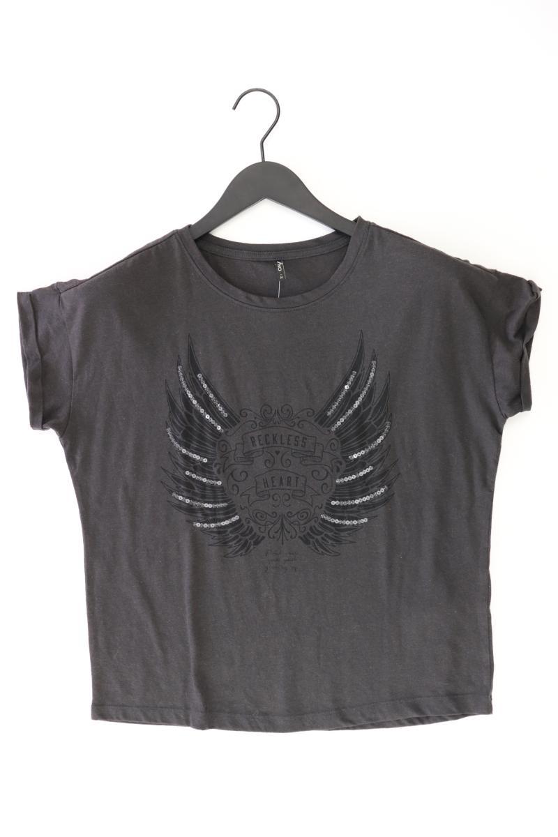 Only T-Shirt Gr. L Kurzarm mit Pailletten grau