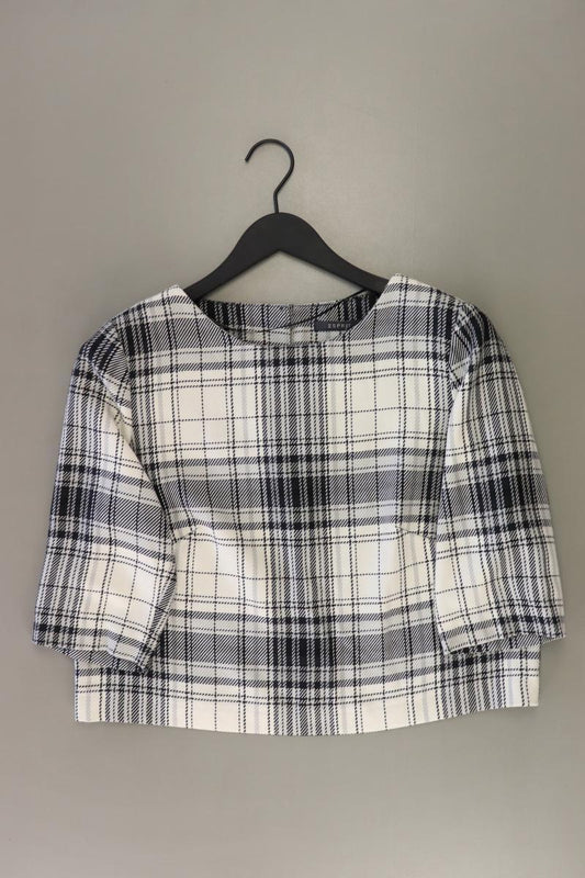 Esprit Karobluse Gr. 42 kariert 3/4 Ärmel grau aus Polyester
