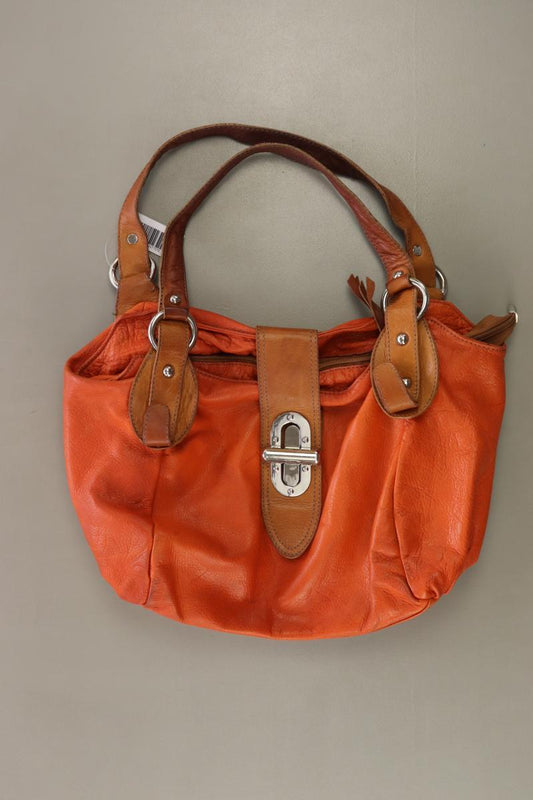 Schultertasche orange aus Leder