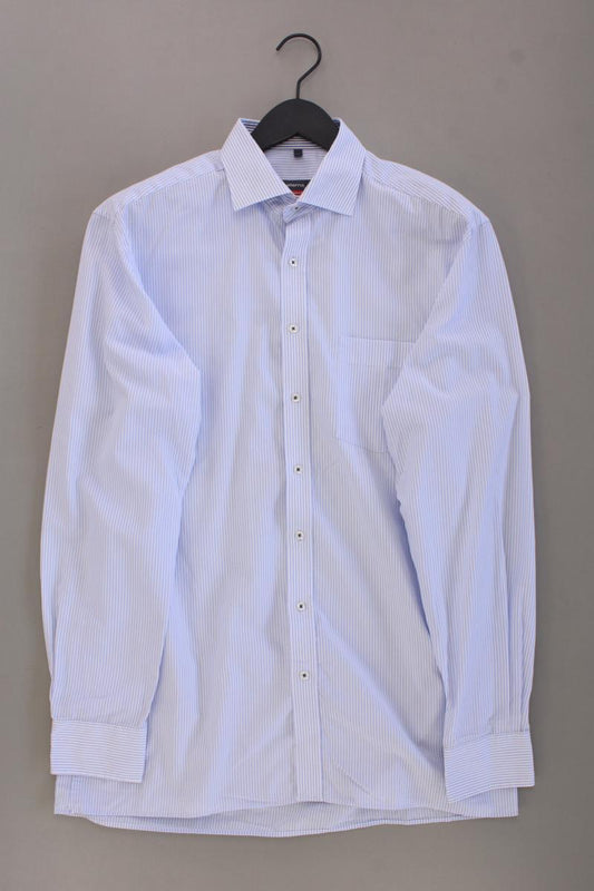 Eterna Langarmhemd für Herren Gr. Hemdgröße 41/16 blau aus Baumwolle