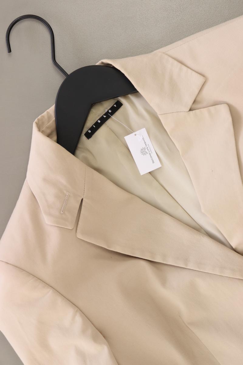 Sisley Slim Blazer Gr. IT 44 (M) creme aus Baumwolle