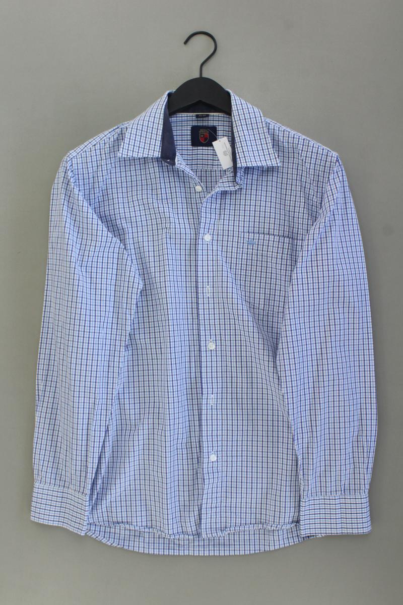 Royal Spencer Karohemd für Herren Gr. Hemdgröße 39/40 kariert Langarm blau