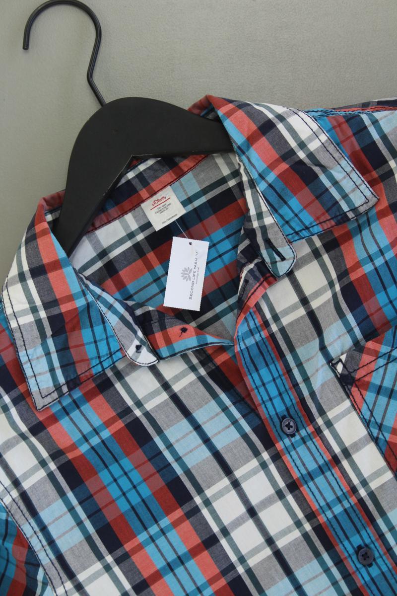 s.Oliver Karohemd für Herren Gr. XL kariert Langarm mehrfarbig aus Baumwolle