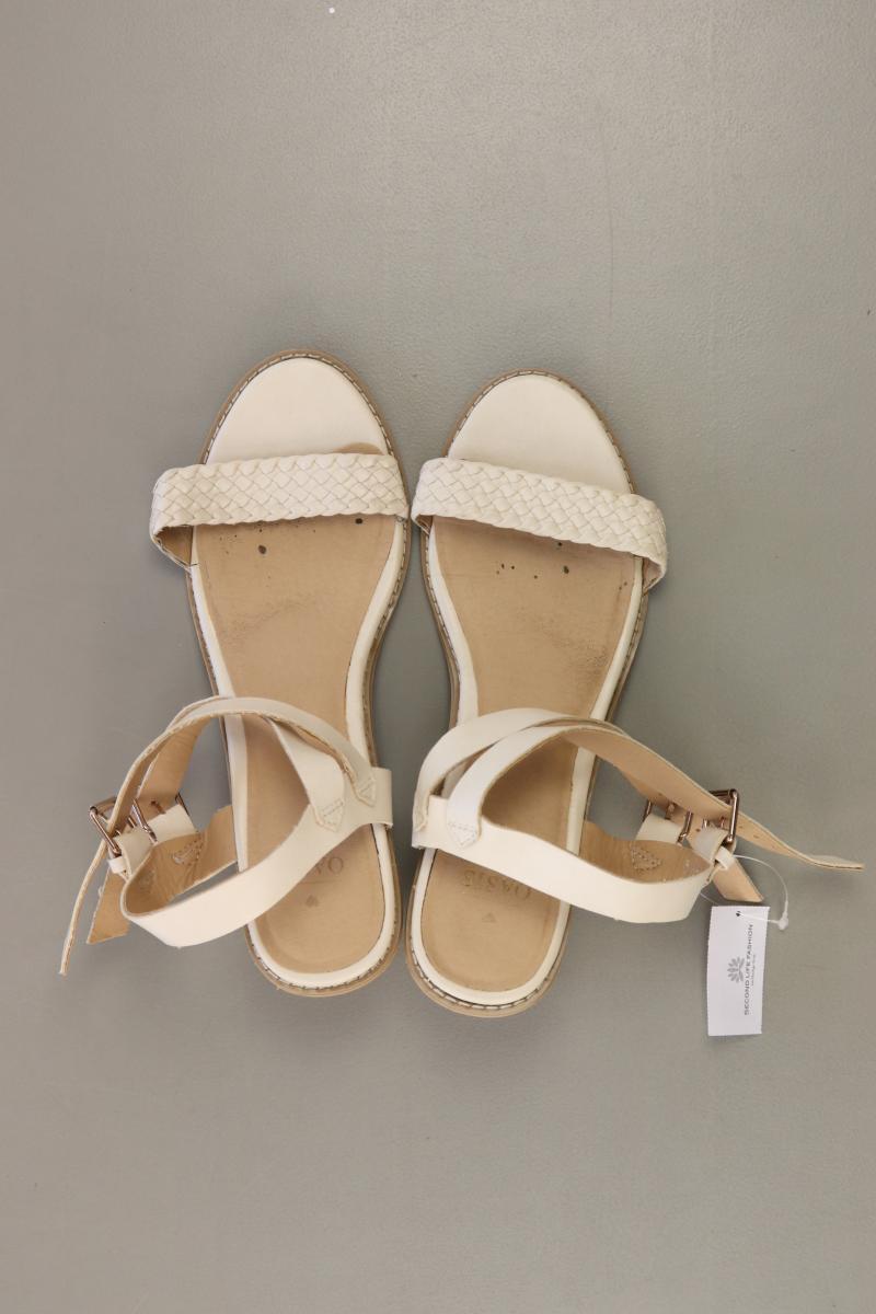 Oasis Sandalen Gr. 38 creme aus Leder
