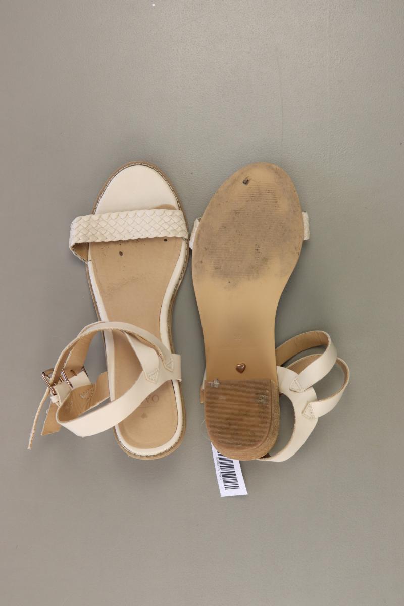 Oasis Sandalen Gr. 38 creme aus Leder